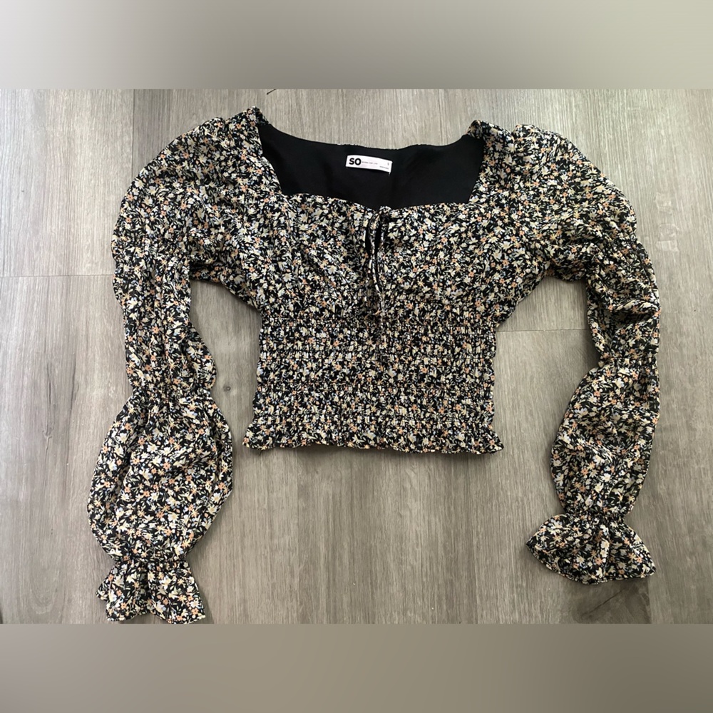 Bohemian Long Sleeved Floral Top